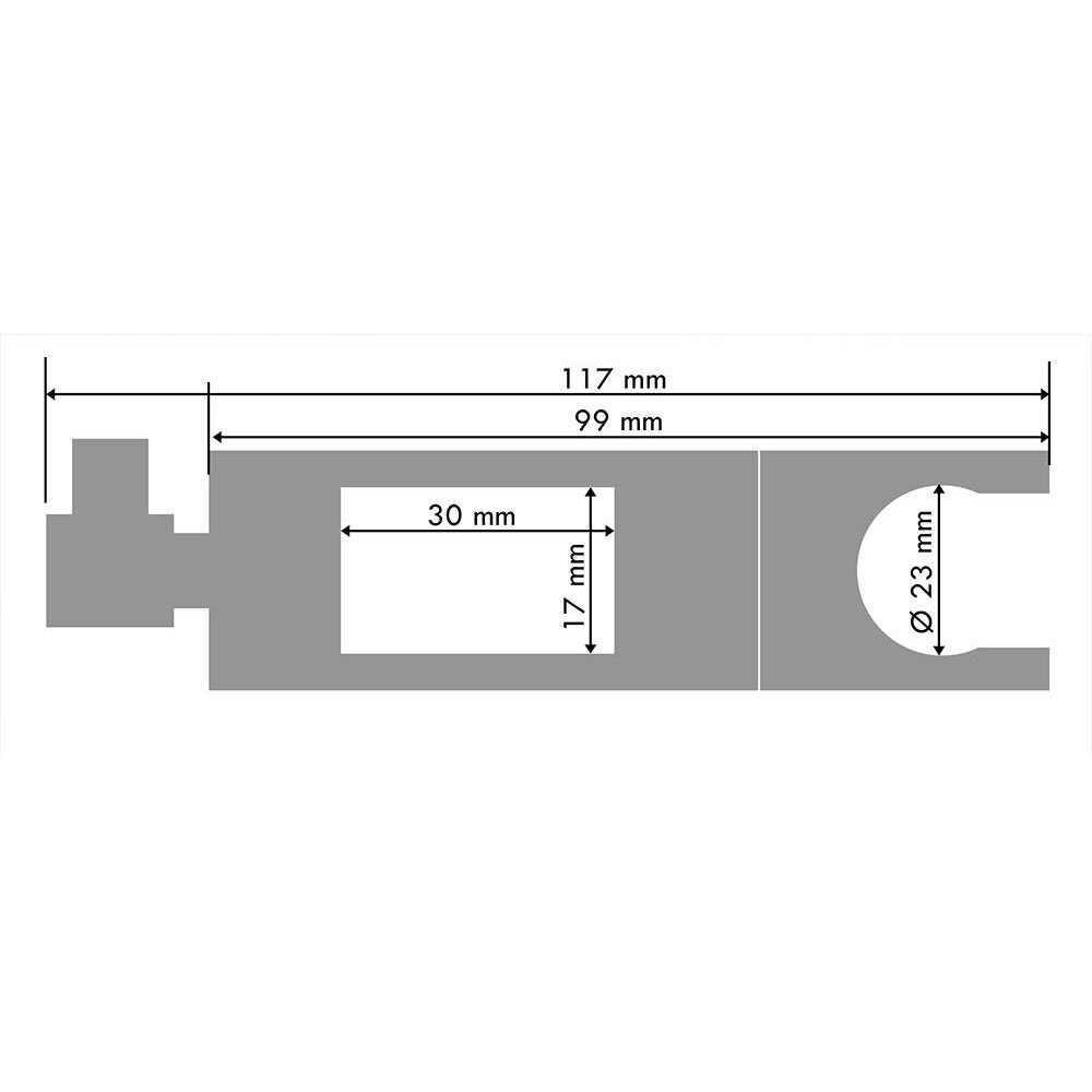 Soporte para barra de ducha cuadrada CROMO brillo fabricado en ABS - Imagen 5