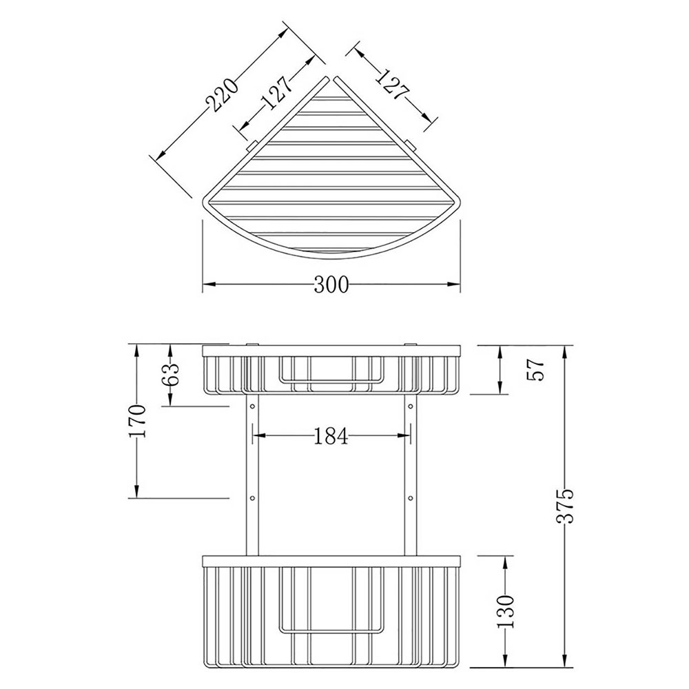 Portagel doble ACOSTA esquina CROMO brillo - Imagen 5