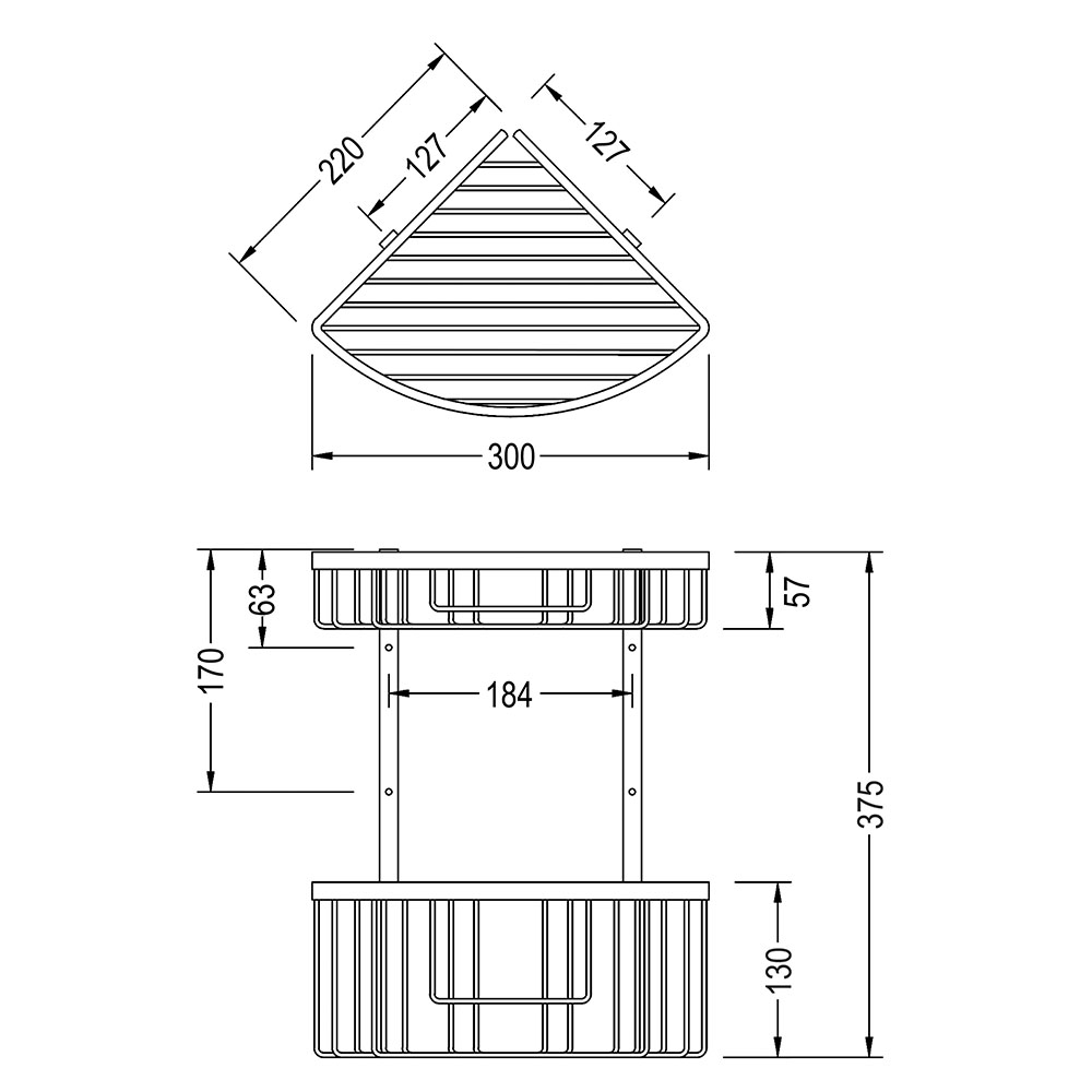 Portagel doble esquina NEGRO mate - Imagen 3