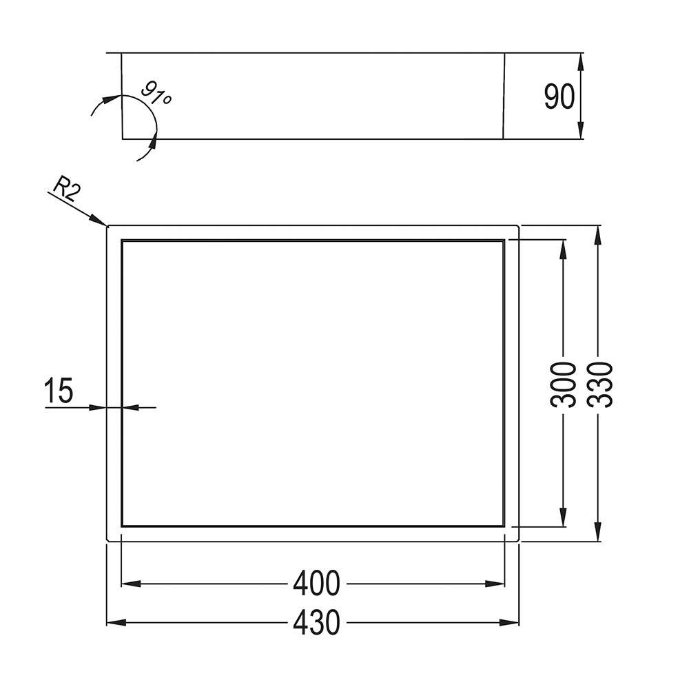 Hornacina Nicho de empotrar rectangular de 40 x 30 cm GRAFITO mate - Imagen 5
