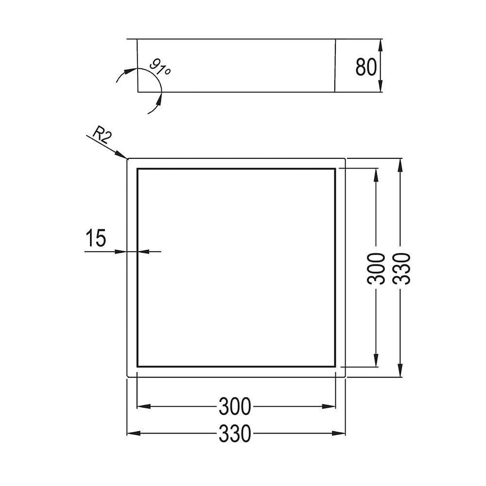 Hornacina Nicho de empotrar cuadrada de 30 x 30 cm BLANCO mate - Imagen 5