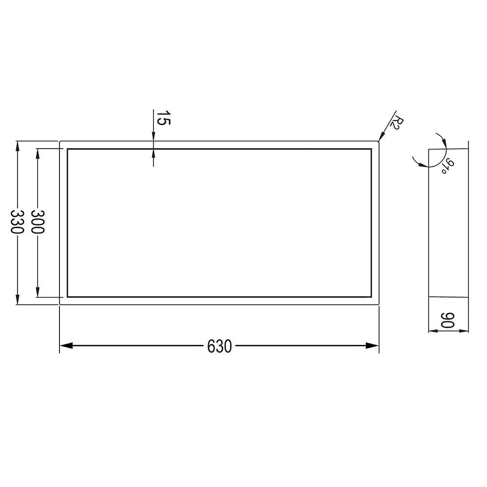 Hornacina Nicho de empotrar rectangular de 60 x 30 cm BLANCO mate - Imagen 5
