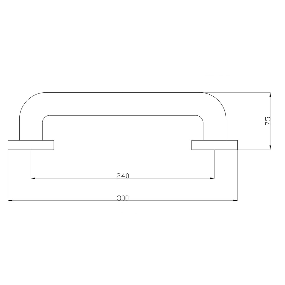 Asa Seguridad LISA de 30 cm CROMO brillo - Imagen 5
