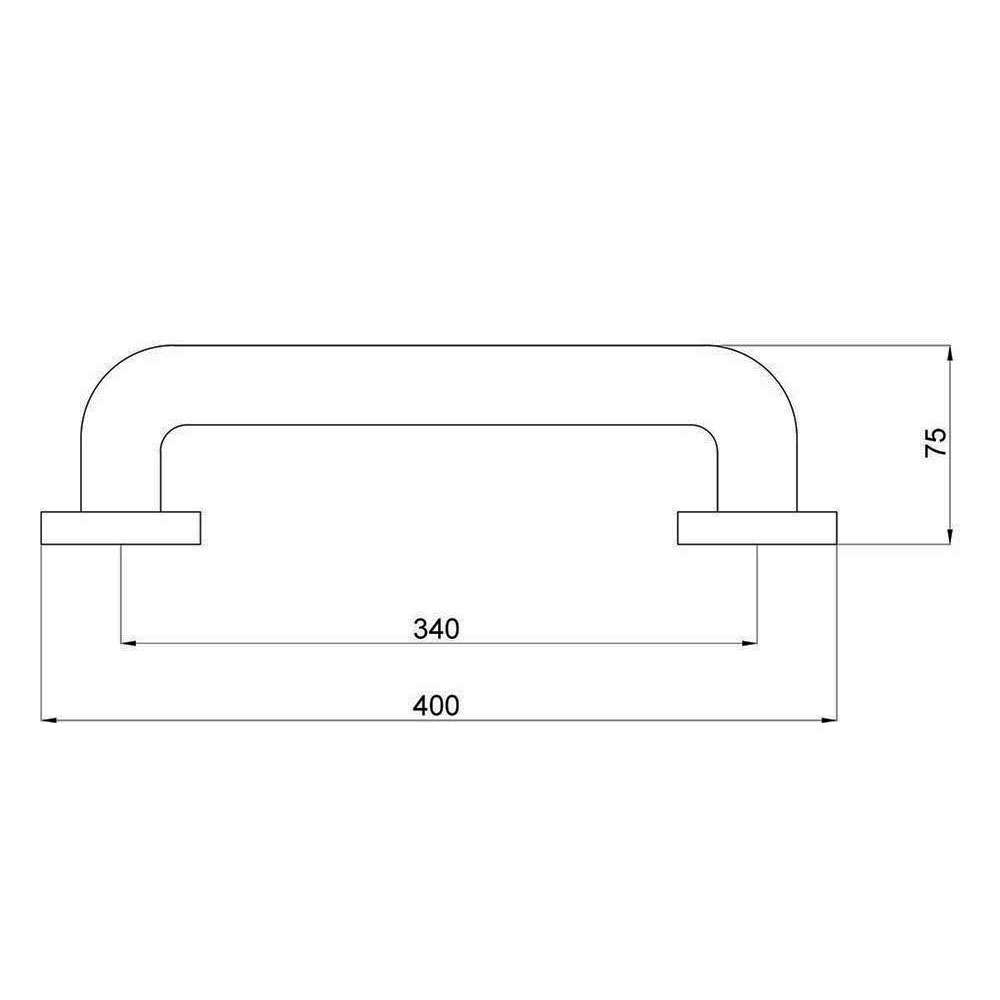 Asa Seguridad LISA de 40 cm CROMO brillo - Imagen 5