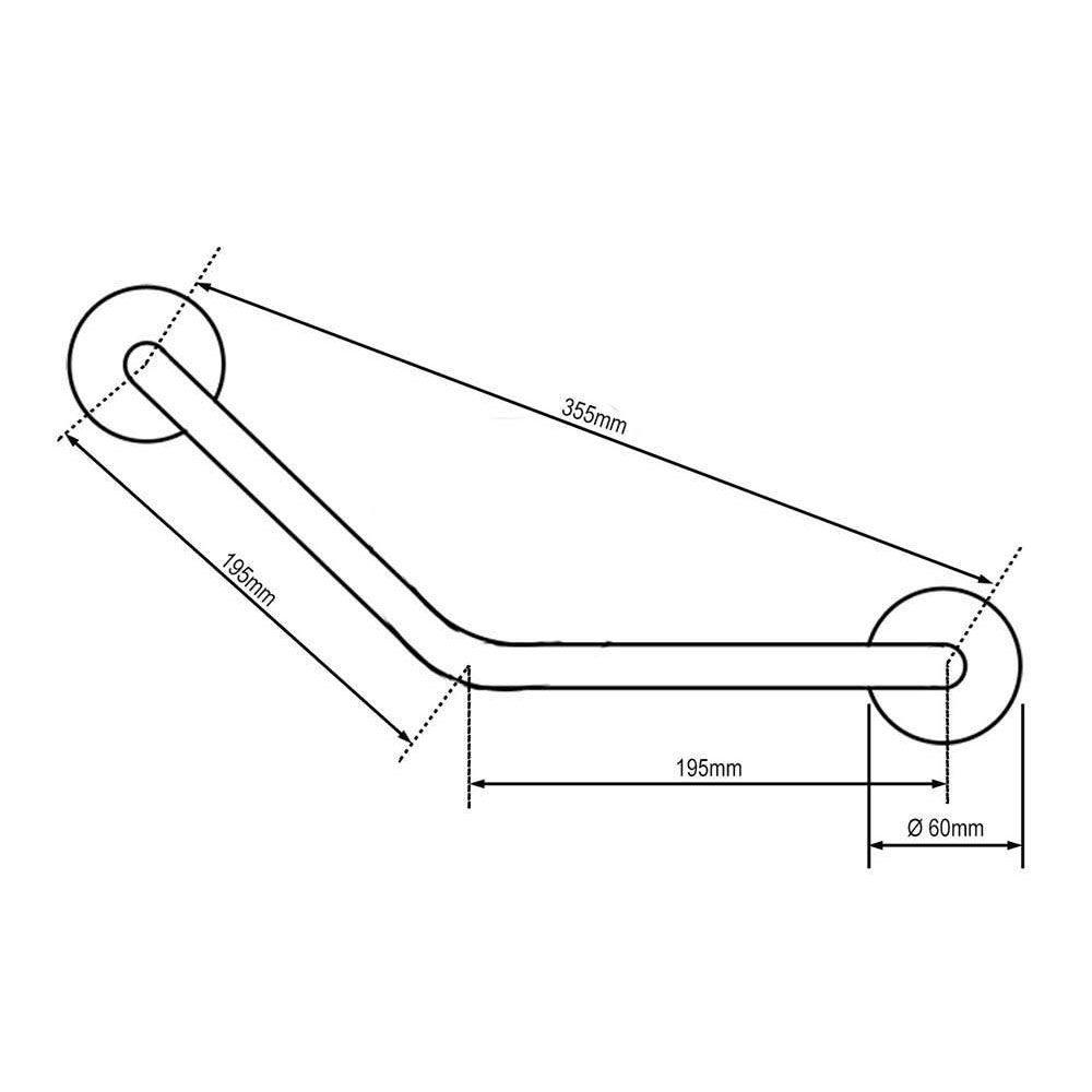Asa Seguridad en z ANTIDESLIZANTE de 43 cm CROMO brillo - Imagen 5
