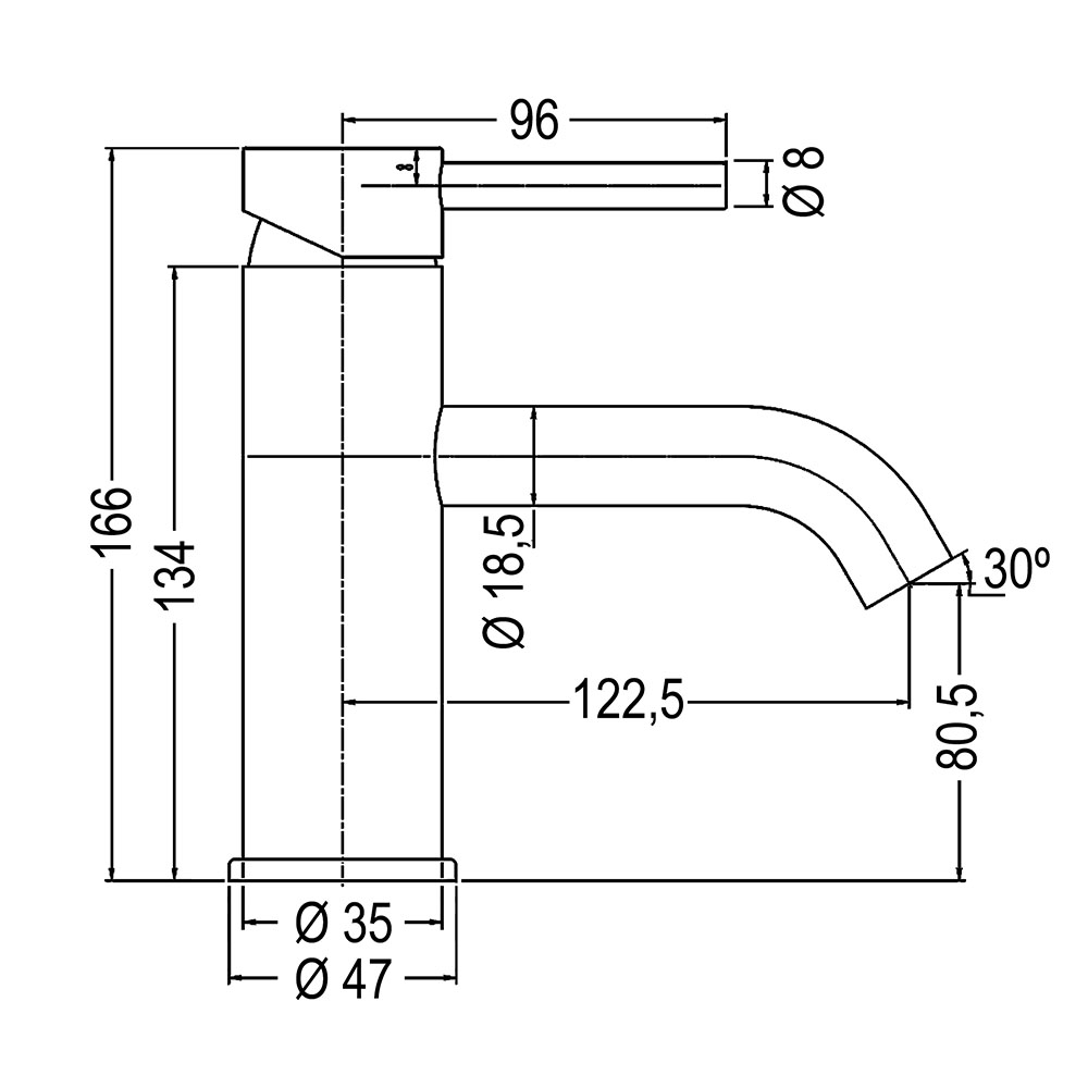 Grifo de Lavabo monomando ZUÑIGA CROMO brillo - Imagen 5