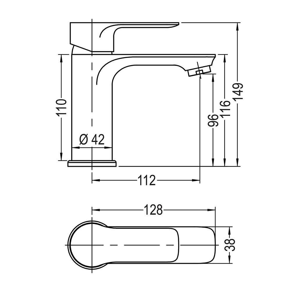 Grifo de Lavabo monomando NADAL CROMO brillo - Imagen 4
