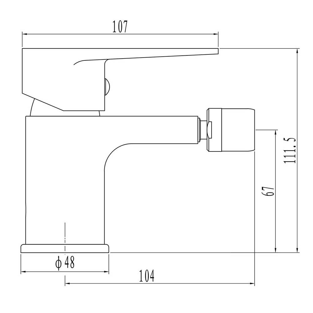 Grifo de Bidet monomando NADAL CROMO brillo - Imagen 3