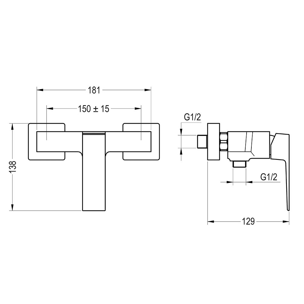 Grifo de Ducha monomando ATICA CROMO brillo - Imagen 5