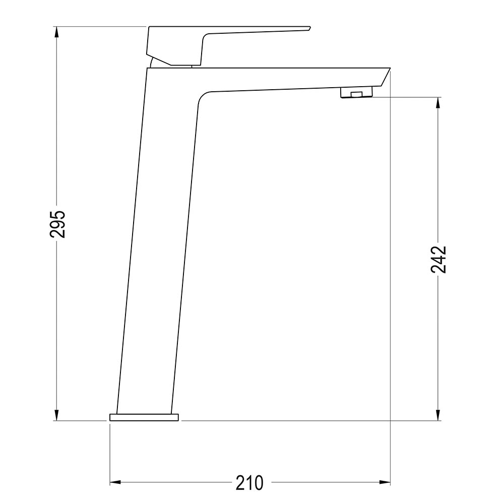 Grifo de Lavabo Alto monomando ATICA CROMO brillo - Imagen 3