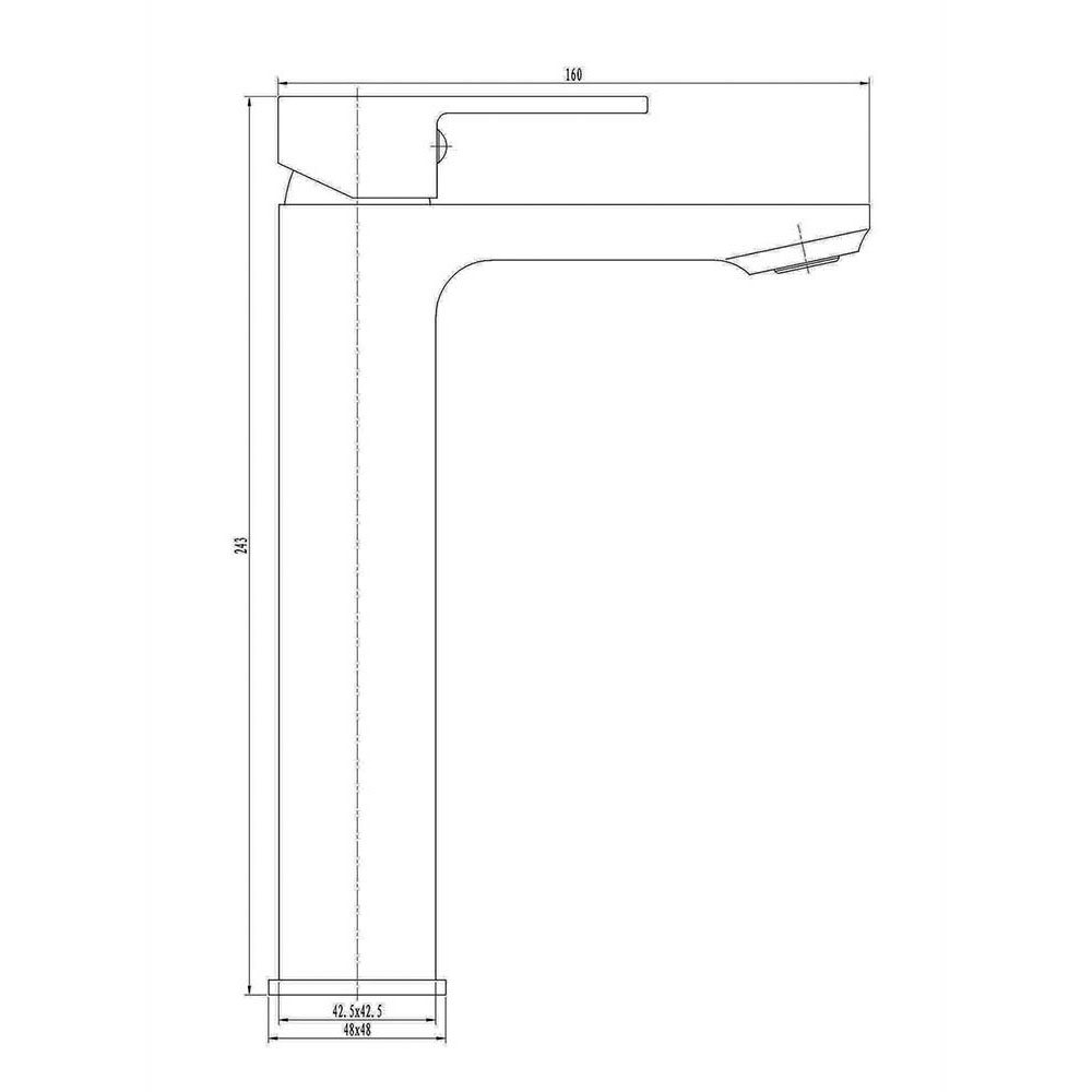 Grifo de Lavabo Alto monomando NADAL CROMO brillo - Imagen 5