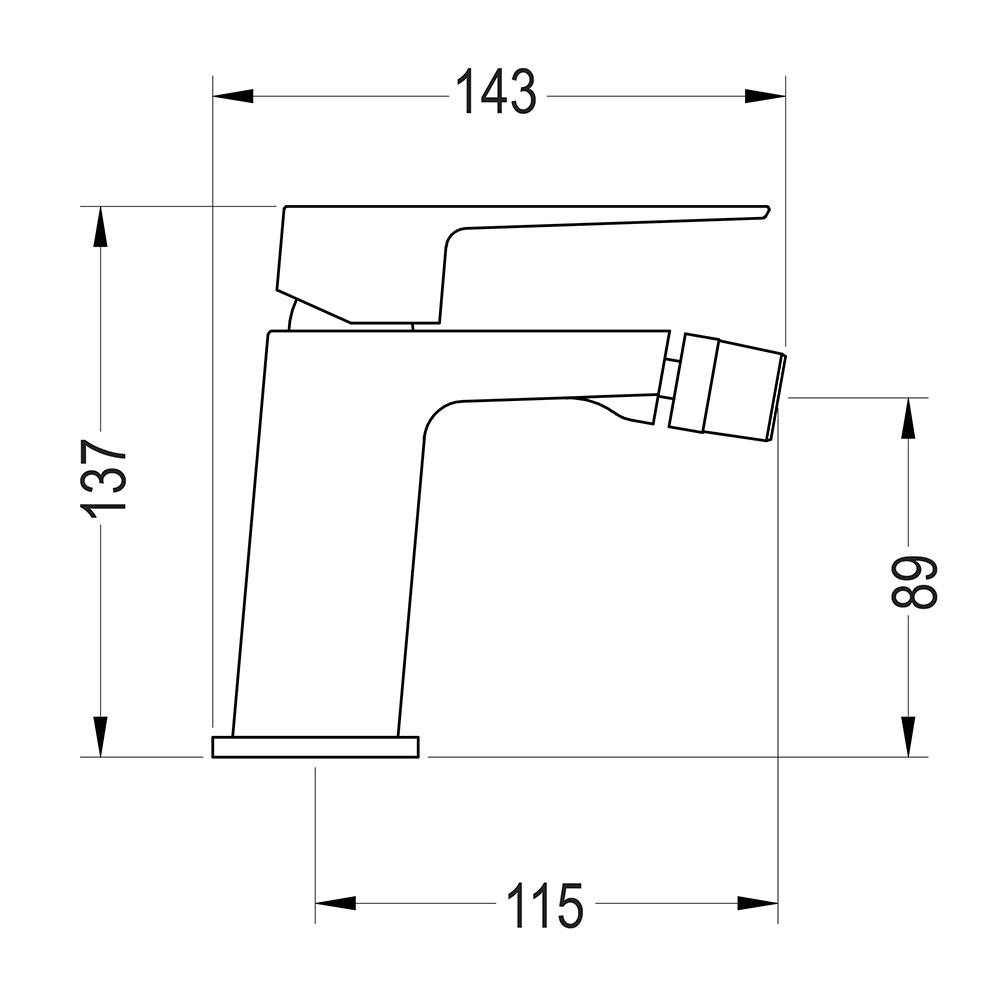 Grifo de Bidet monomando ATICA CROMO brillo - Imagen 3