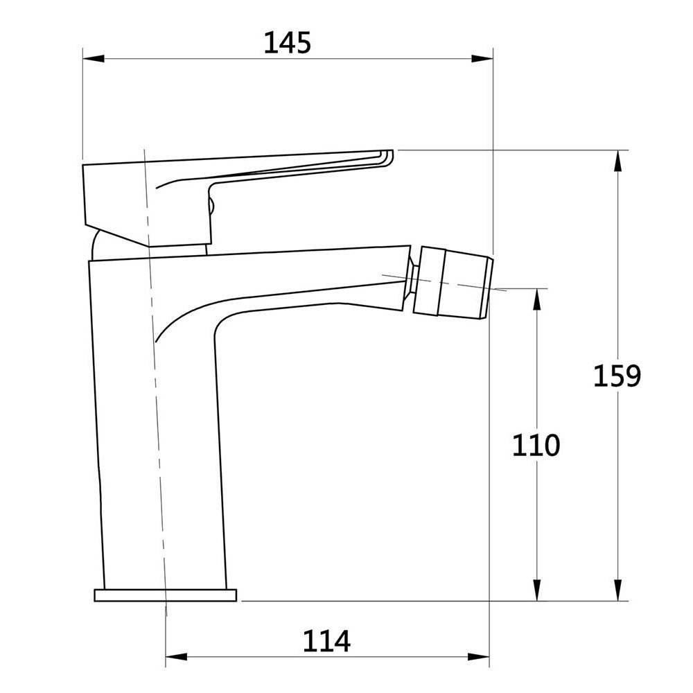 Grifo de Bidet monomando FUSTER CROMO brillo - Imagen 3