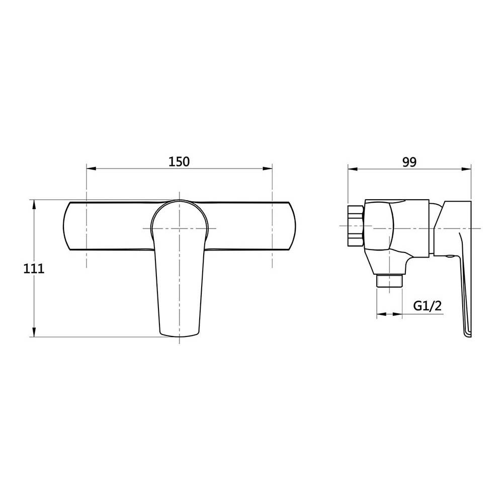 Grifo de Ducha monomando FUSTER CROMO brillo - Imagen 5