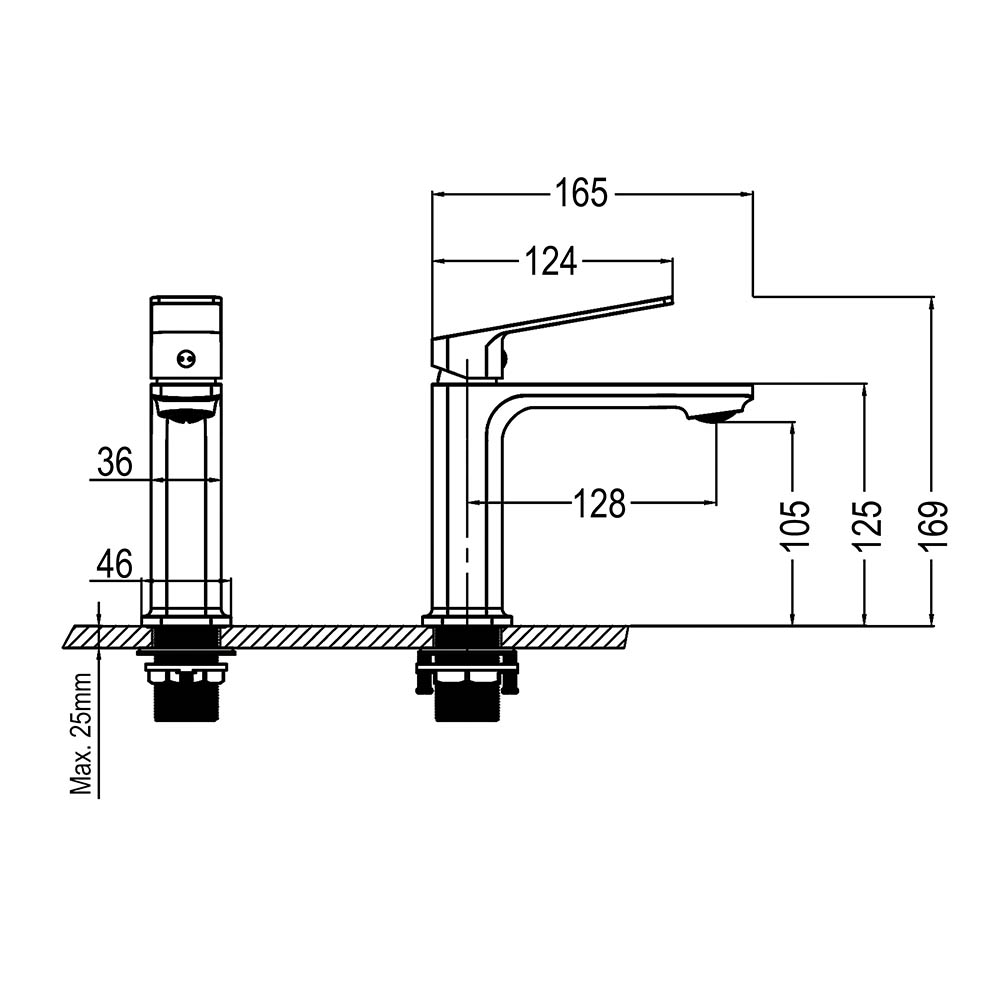 Grifo de Lavabo monomando VERDASCO NEGRO mate - Imagen 5