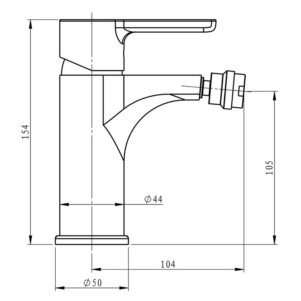 Grifo de Bidet monomando PINEDA CROMO brillo - Imagen 3