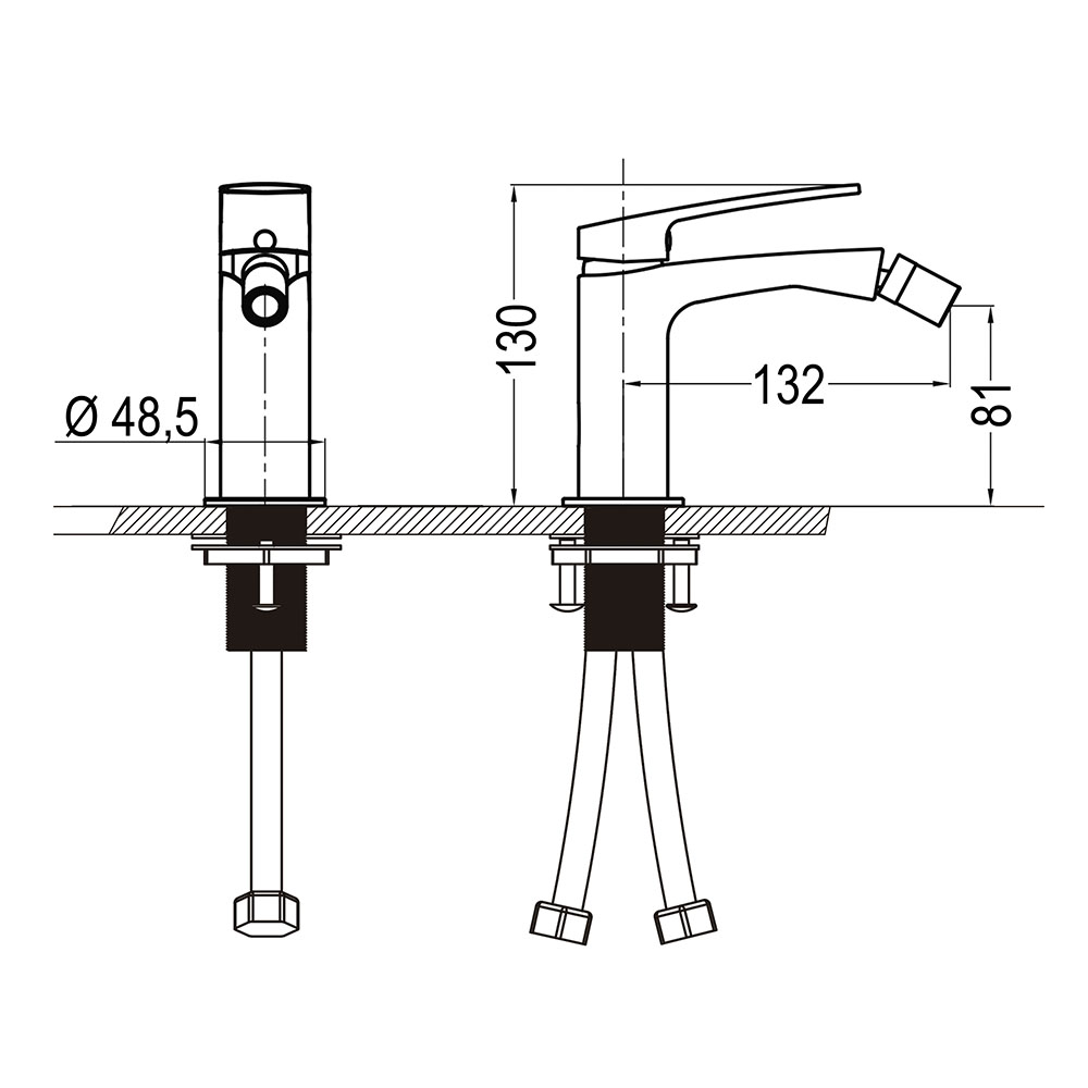 Grifo de Bidet monomando UGO CROMO brillo - Imagen 4