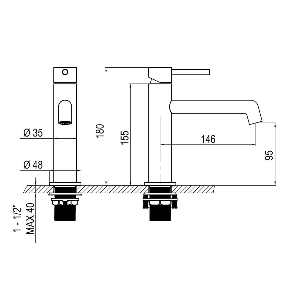 Grifo de Lavabo monomando OSLO NIQUEL cepillado - Imagen 5