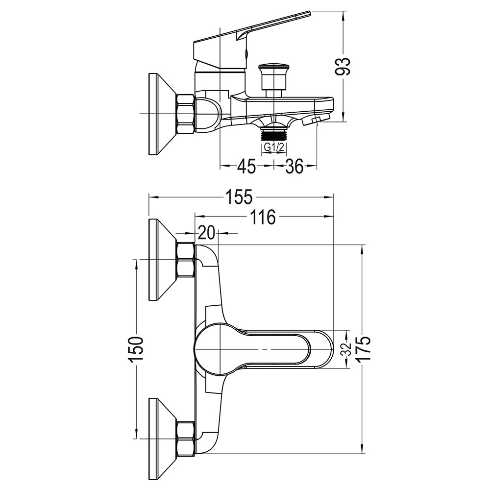 Grifo de Bañera monomando PRIME CROMO brillo - Imagen 4
