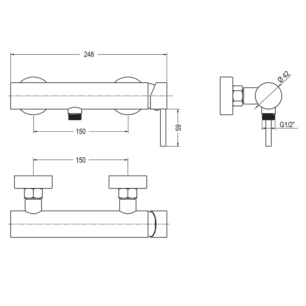 Grifo de Ducha monomando ZUÑIGA cromo brillo - Imagen 4