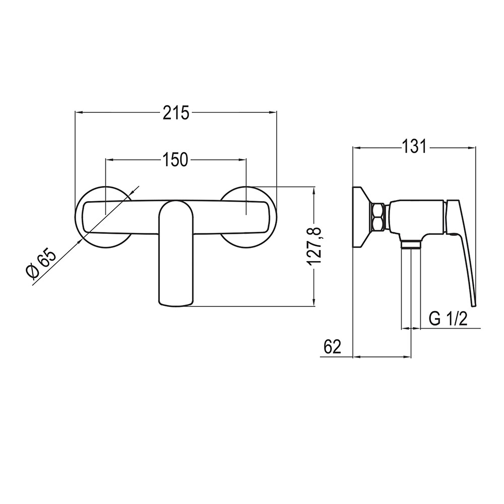 Grifo de Ducha monomando NEGRO NEGRO mate - Imagen 3
