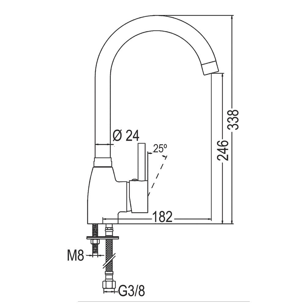 Grifo Cocina monomando MARQUEZ CROMO brillo - Imagen 5