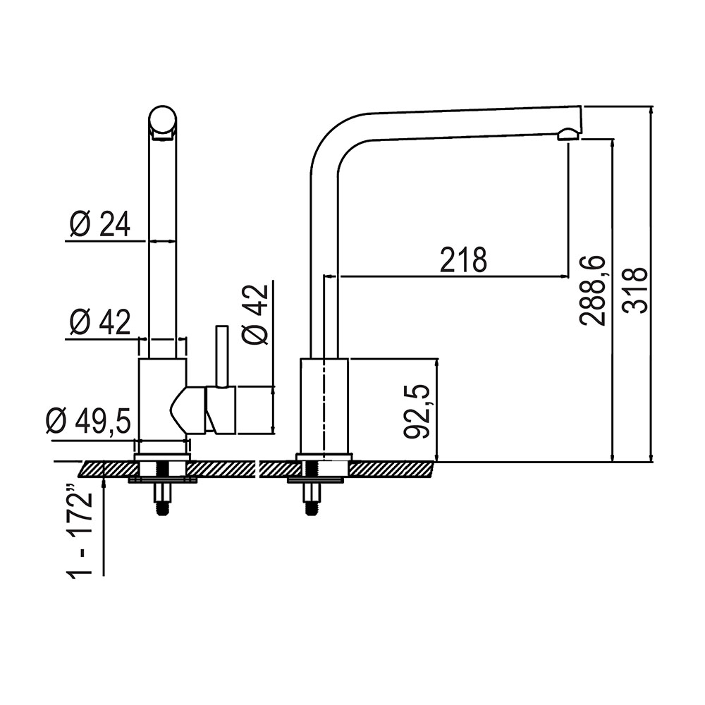 Grifo Cocina monomando CERVERA CROMO brillo - Imagen 5