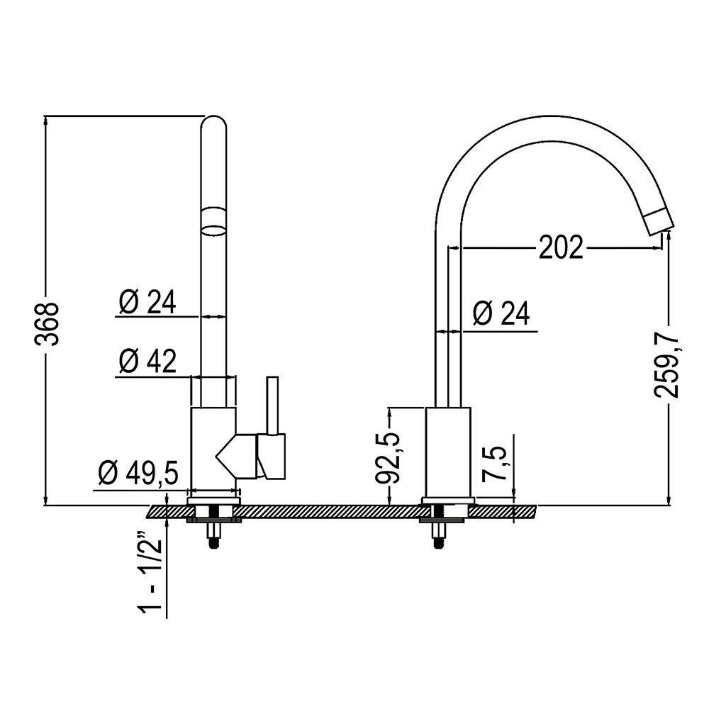 Grifo Cocina monomando NIEVE BLANCO mate - Imagen 5