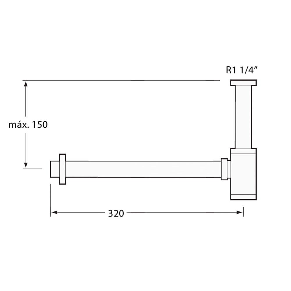 Sifon de Desagüe MINIMAL redondo NEGRO mate - Imagen 5