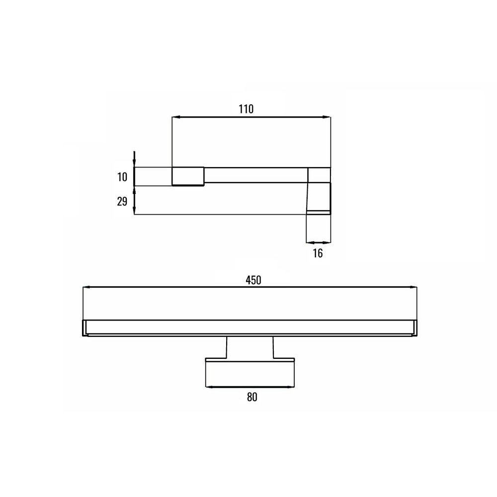 Aplique Led GUERRERO 12W de 45 cm CROMO brillo 6000 K fabricado en aluminio - Imagen 5