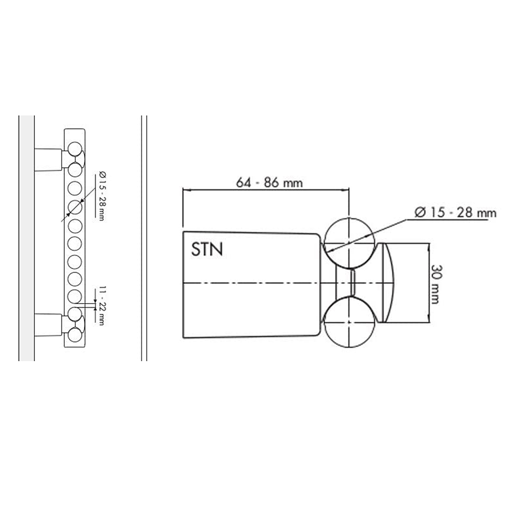 Set Soportes radiador SECATOALLAS BLANCO mate fabricado en ABS - Imagen 5