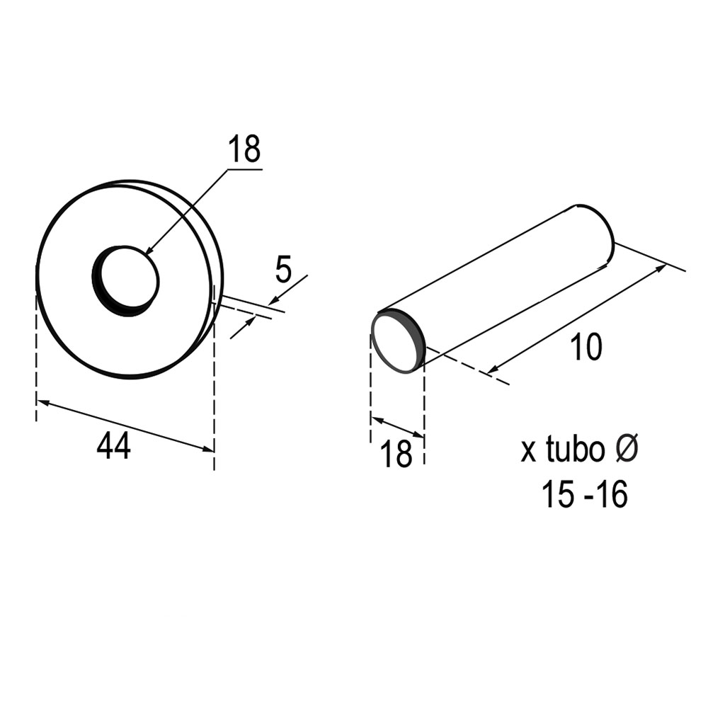 Kit Cubretubos SECATOALLAS redondo NEGRO mate - Imagen 4