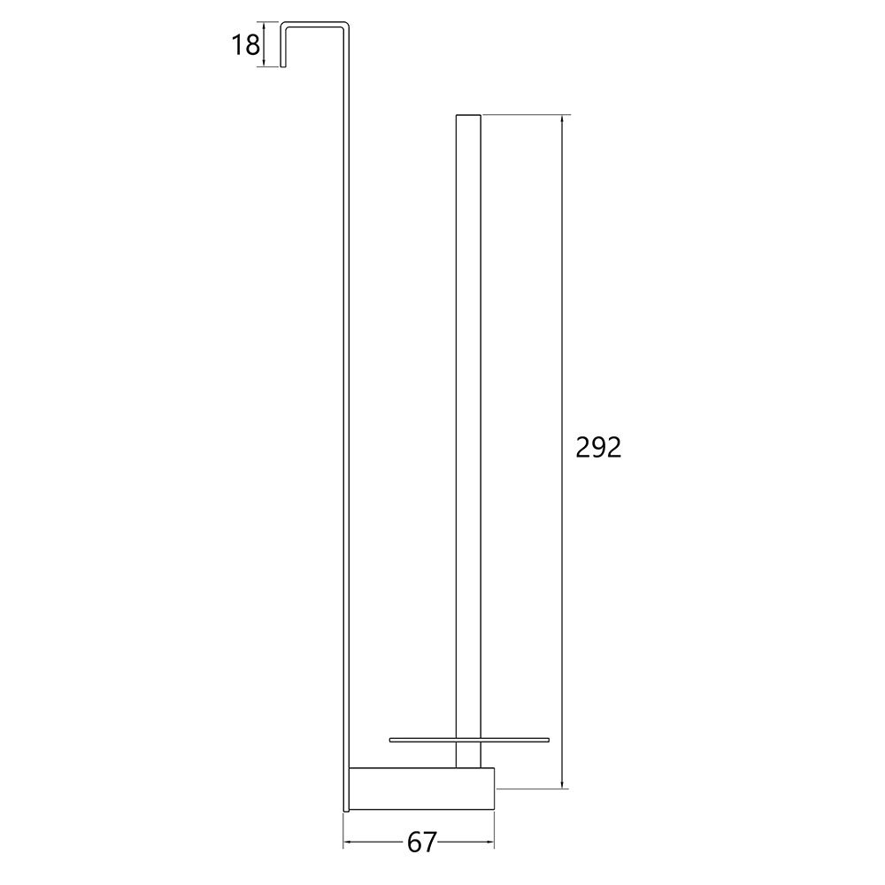 Percha lateral portarrollos NEGRO MATE - Imagen 5