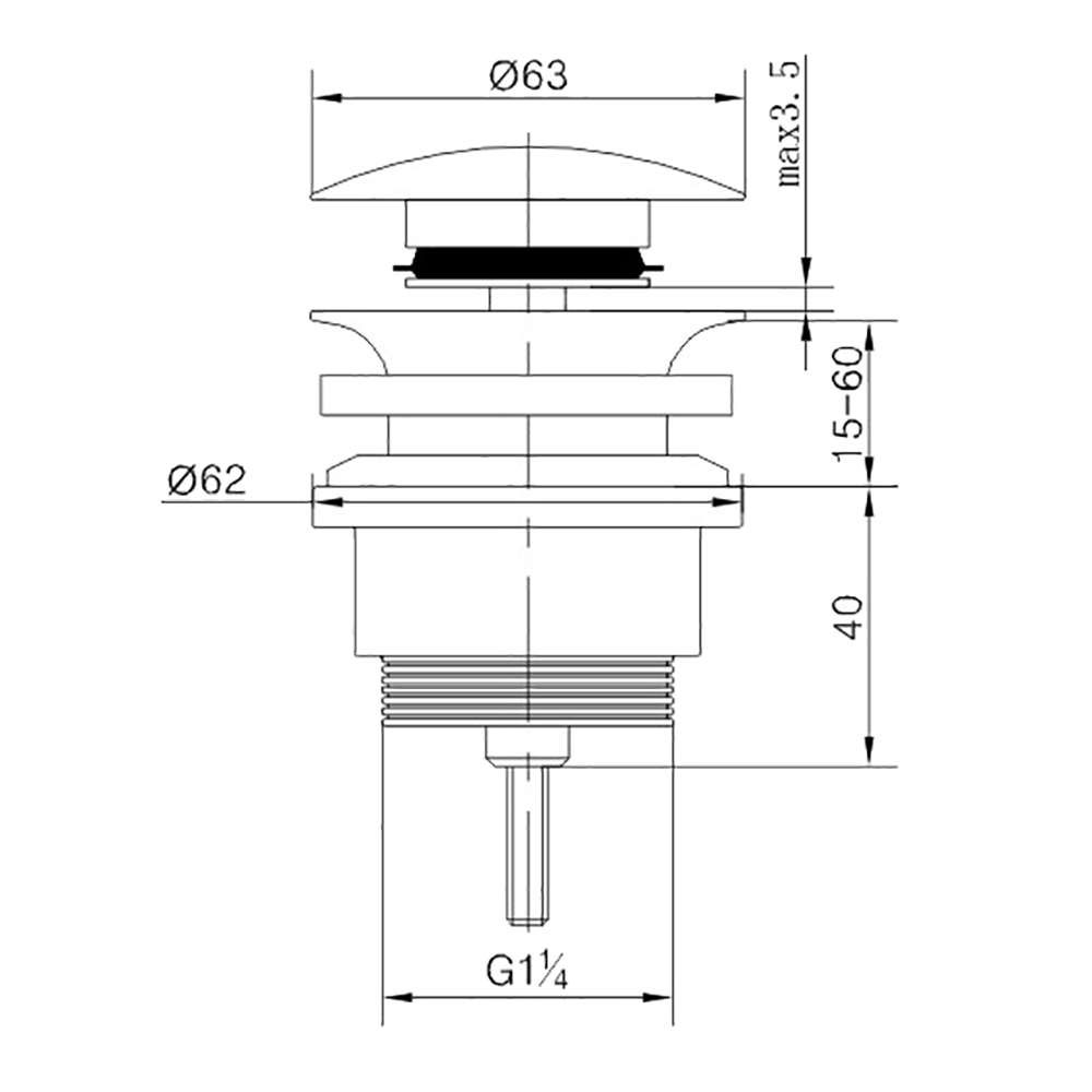 Pack grifo y clic clac monomando FUSTER NEGRO mate - Imagen 5
