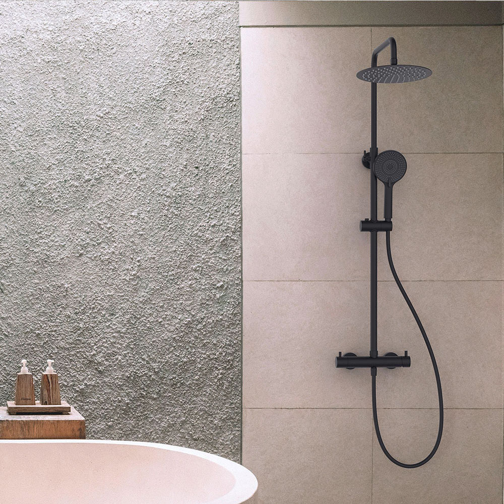 Pack columna y grifo monomando VERDASCO NEGRO mate - Imagen 6