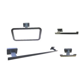 Pack 4 accesorios de baño antracita mate