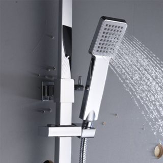 Maneral Mango de Ducha 1 posición cuadrado CROMO brillo fabricado en ABS