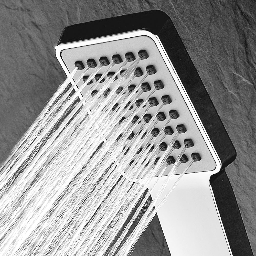 Maneral Mango de Ducha 1 posición cuadrado CROMO brillo fabricado en ABS - Imagen 2