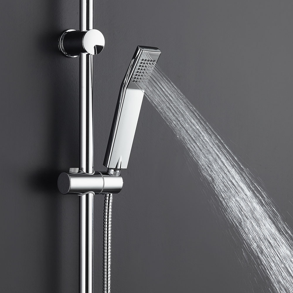 Maneral Mango de Ducha 1 posición cuadrado CROMO brillo fabricado en ABS - Imagen 7