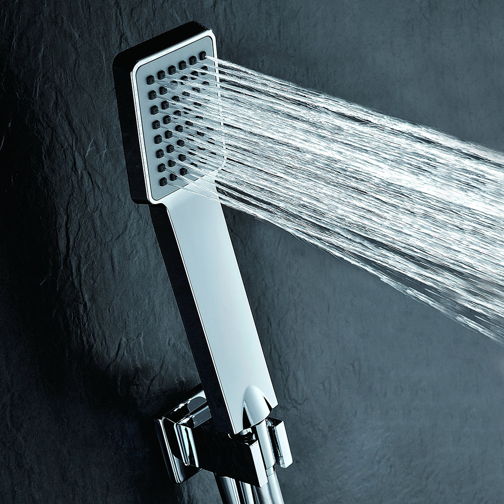 Maneral Mango de Ducha 1 posición cuadrado CROMO brillo fabricado en ABS - Imagen 9