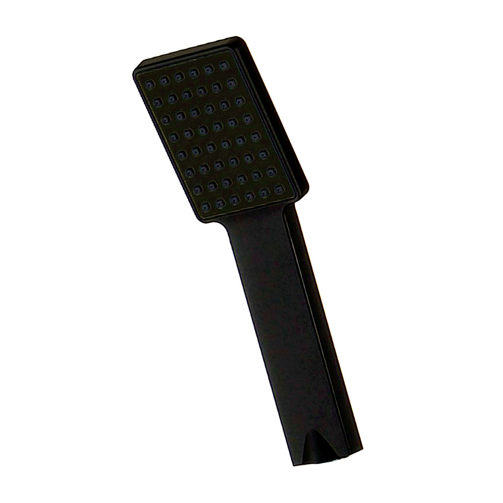 Maneral Mango de Ducha 1 posición cuadrado NEGRO mate fabricado en ABS