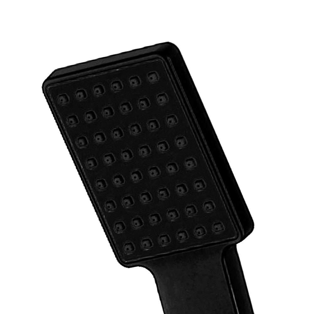 Maneral Mango de Ducha 1 posición cuadrado NEGRO mate fabricado en ABS - Imagen 2