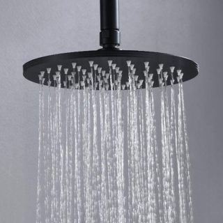 Duchon rociador redondo de 20 cm NEGRO mate fabricado en ABS