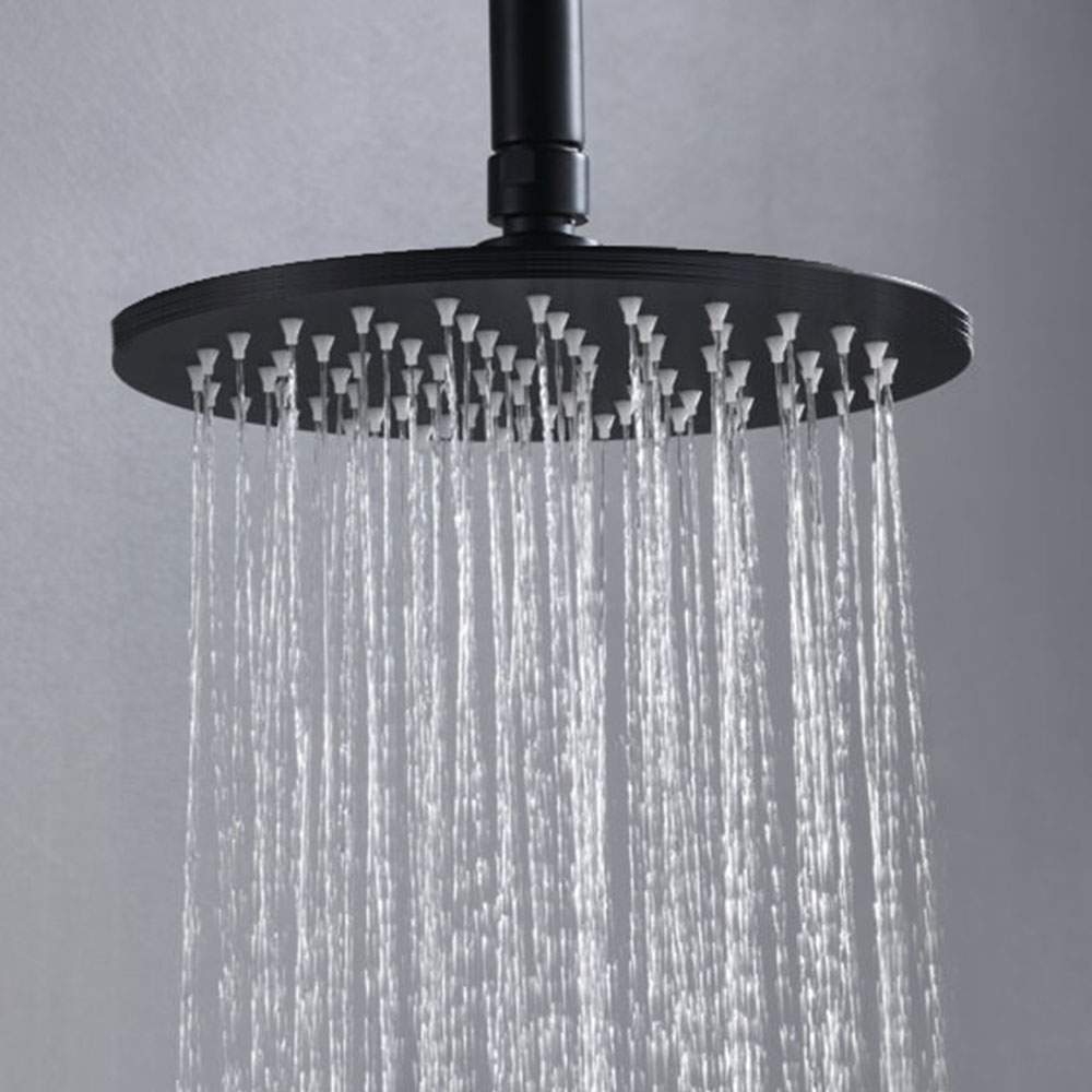 Duchon rociador redondo de 20 cm NEGRO mate fabricado en ABS