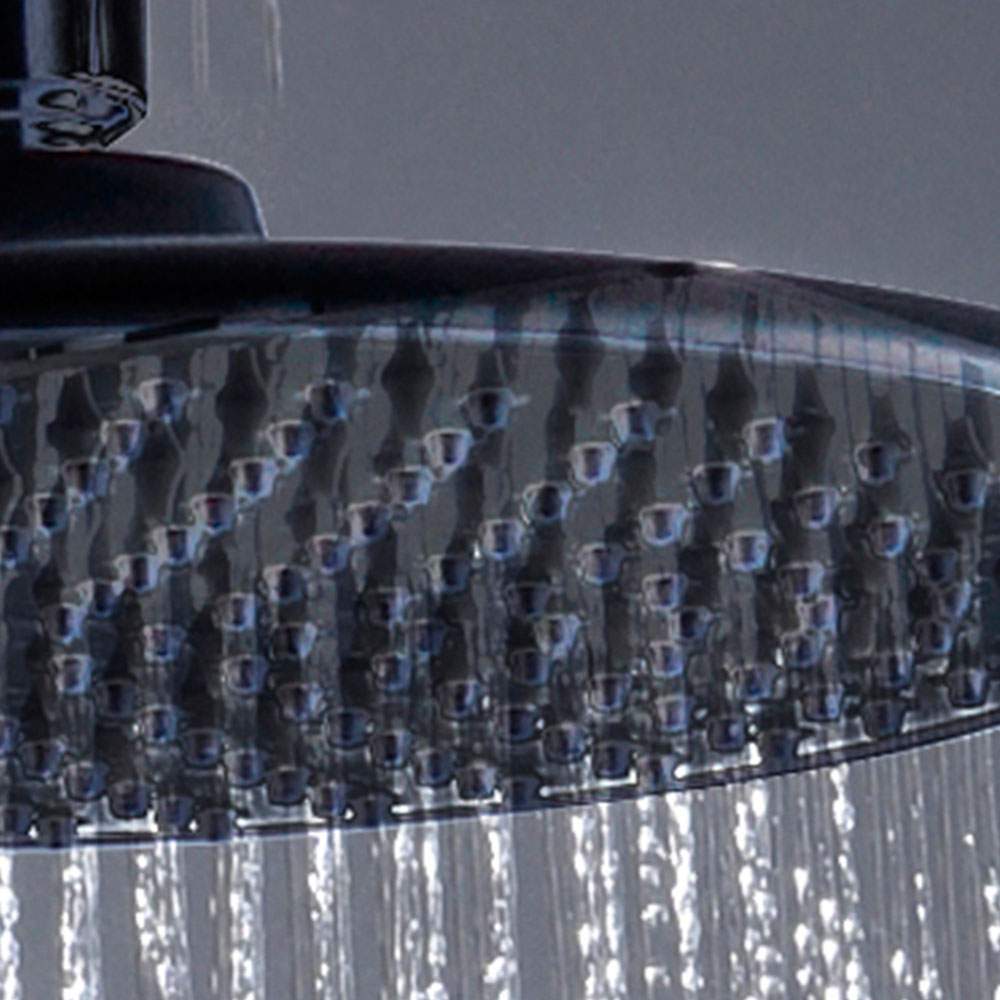 Duchon rociador redondo de 20 cm NEGRO mate fabricado en ABS - Imagen 3