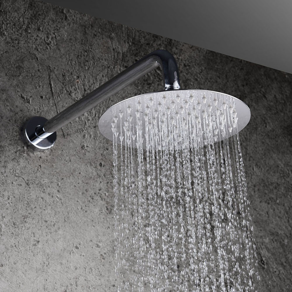 Brazo de Ducha Soporte de pared redondo de 40 cm CROMO brillo - Imagen 4