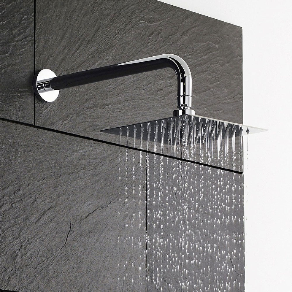 Brazo de Ducha Soporte de pared redondo de 40 cm CROMO brillo - Imagen 8