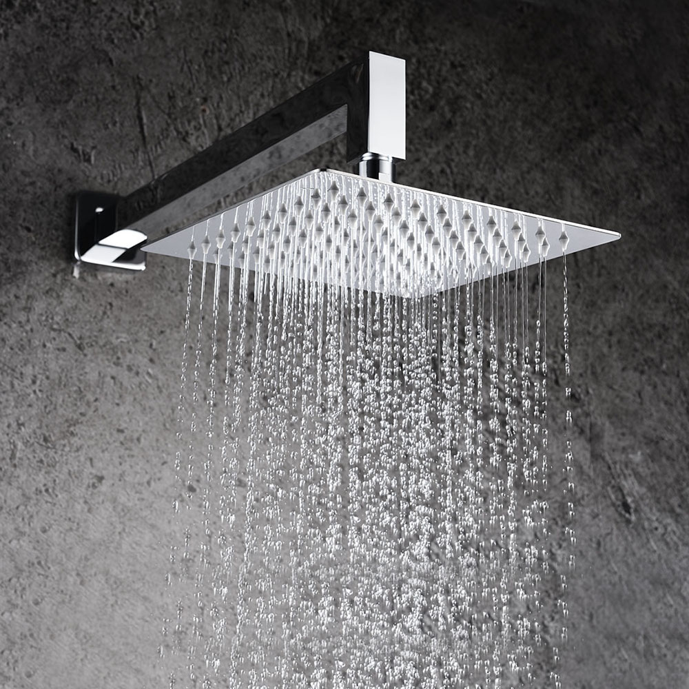 Brazo de Ducha Soporte de pared cuadrado de 40 cm CROMO brillo - Imagen 8