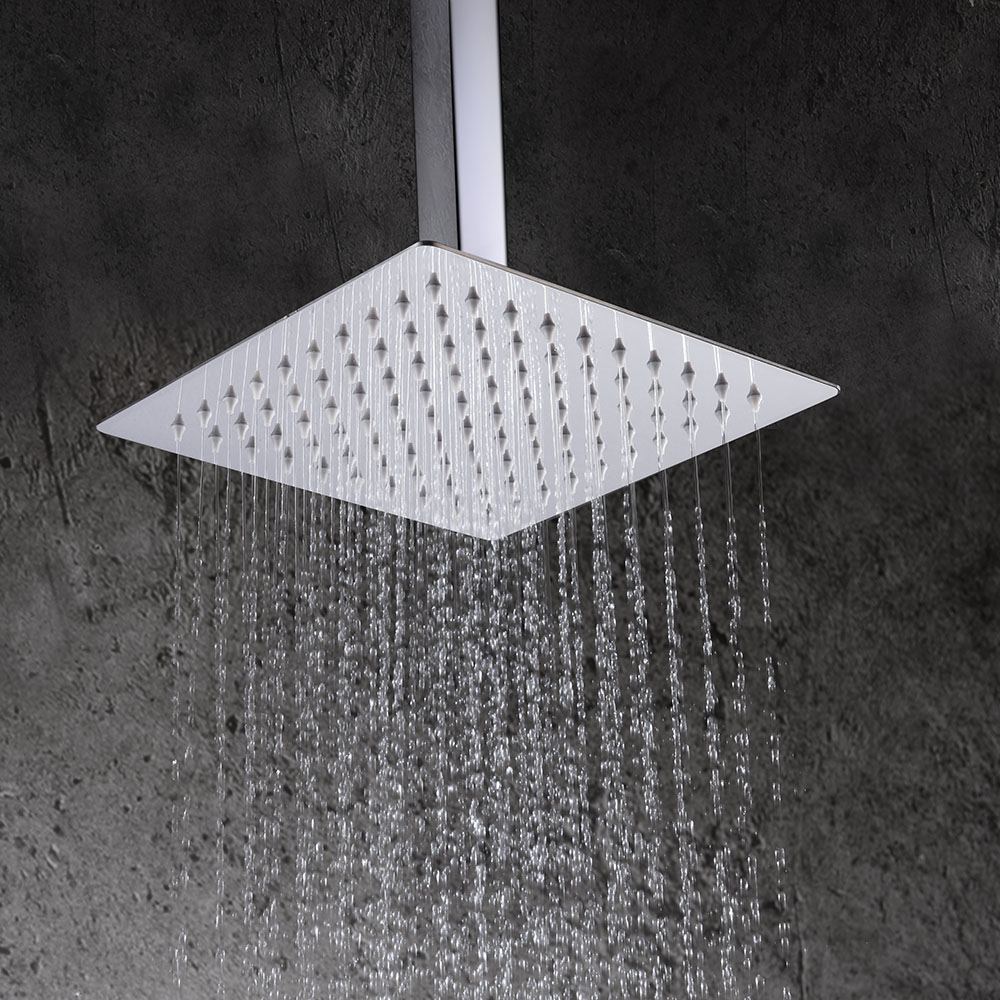 Brazo de Ducha Soporte de techo cuadrado de 20 cm CROMO brillo - Imagen 9