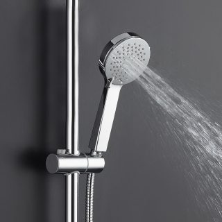 Maneral Mango de Ducha 3 posiciones SALAS redondo CROMO brillo fabricado en ABS